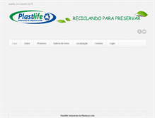 Tablet Screenshot of plastlife.com.br